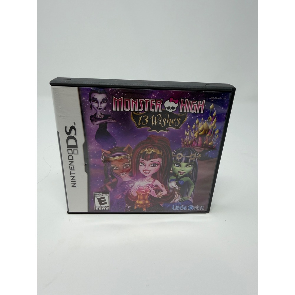 Monster High 13 Wishes Nintendo DS Game CIB Complete Manual Case Authentic 2013